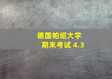 德国帕绍大学 期末考试 4.3